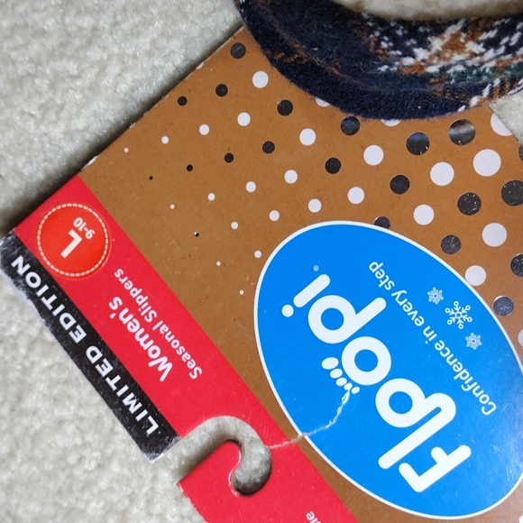 Floopi women's brown and green plaid Mama Bear slippers. NWT. Size 9-10 - Picture 5 of 9